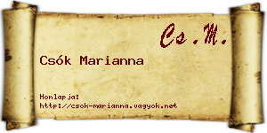 Csók Marianna névjegykártya