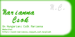 marianna csok business card