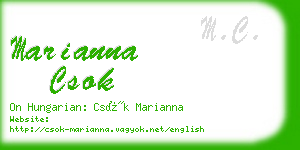 marianna csok business card